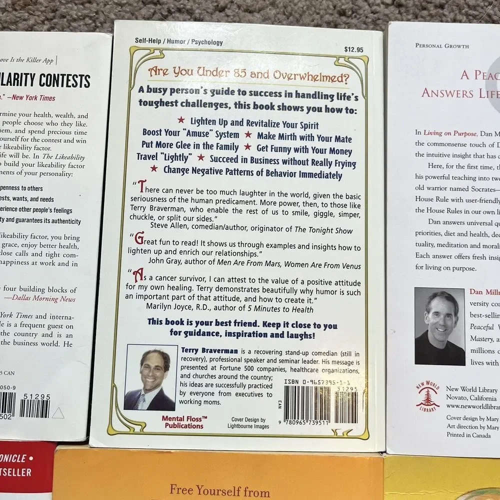 Personal Development‎ Book Lot of 6 Optimist Anger Trap Drive Likeability Factor